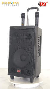 TRX ATLAS-15A – 1500W 15" Professional Active Trolley Speaker with Bluetooth FM and Dual Wireless Mic - 1pc