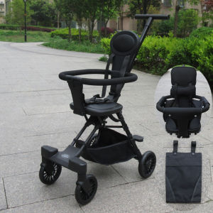 Convenient Lightweight Folding Baby Stroller Easy to Handle Four-Wheel Pushchair for City Outings And Park Visits Child Safety Standards