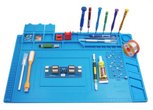 Silicon Insulation Soldering Mat 500℃ Heat-Resistant Repair Pad with Job Tools Computer Phone Repair WorkPad Desk Platform Soldering Station Maintenance