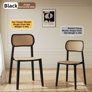 MOLORE | Stackable Heavy-Duty Plastic Rattan Chair