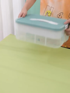 Stackable Drawer-Type Lego Storage Box Transparent Divided Toy Organizer for Kids