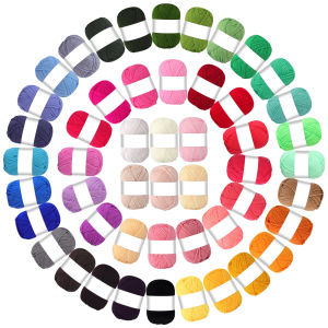 50pcs Durable Polyester Soft Yarn Set for Hand Knitting & Crocheting Arts 25g/Piece Creative Crocheted Art Decoration Yarns