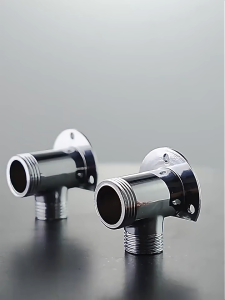 2 Pcs SUS304 Stainless Steel Shower Converter Set Gun Grey Wall Mount Base with 2 Hoses for Bathroom Faucet