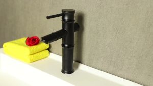 Brass Bamboo Basin Faucet High Faucet Sink Pillar Water Tap Antique Bathroom Cold Hot Water Mixer Tap Paip Air