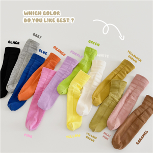 ถุงเท้ายาวสีพื้นเด็ก 1-12 ขวบ ถูกสร้างให้กับเท้าใต้เข่าเด็ก - 12 ประมาณ ตั้งแต่ 3 วันก่อนหน้า