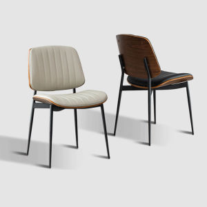 Modern Minimalist Dining Chair Leather Backrest Home Hotel Business Chair Restaurant Italian Style Furniture Soft Pad Seat