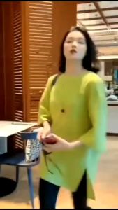 Atasan Wanita Oversize Baby Terry Blouse Wanita Jumbo Lengan 7/8 Kekinian