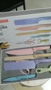 Bộ Dao Keo Làm Bếp 6 Chi Tiết Chất Liệu Lúa Mạch Màu Pastel Cao Cấp  Bộ Dao Kéo 6 Món Đa Năng Siêu Bén Sắc Bền Bỉ  Thép Không gỉ - Bộ dao làm bếp  Bộ dao 6 món cao cấp - Bộ dao lúa mạch 6 món cao cấp