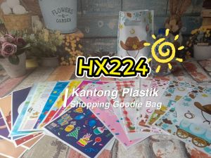 HX224 [1 paket = 10 pcs] 16.5x25 Kantong Plastik Shopping Goodie Tote Packaging Bag