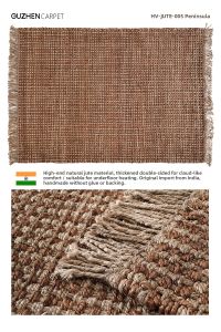 GUZHEN | Import Handmade Jute No Glue Vintage Style Heavyweight Carpet