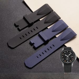 Carty Corum Navy Admiral Series Watchband Replacement 22 24mm Thickness Medium Pearl Gloss Black Blue Glue Strap