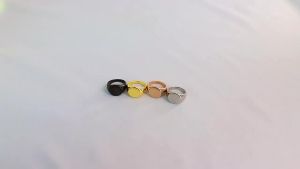 Women Signet Ring Polished Seal Chunky Oval Width Ring Stainless Steel Simple Punk Fashion Jewelry Accessories
