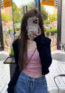 Áo Len Cardigan Dài Tay Mùa Xuân Cho Nữ Thiết Kế Thanh Lịch Áo Vest Hở Vai Áo Khoác Ngoài Thời Trang Chống Nắng Áo Khoác Ngoài Thường Ngày