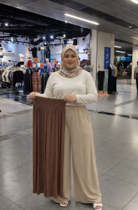 Women’s High Waist Wide-Leg Muslimah Wear Long Pants Ladies Long Pant Skirt Palazzo Pants Plus Size Thinner loose Straight Leg Pants