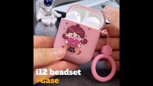 DingDong COD Headset Bluetooth i12 TWS Dengan Case Kartun Lucu Earphone Bluetooth Inpods Stereo HiFi
