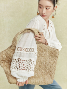 SUSHE | Resort Vibes Lace Hollow Carving Loose Blouse with Bell Sleeves