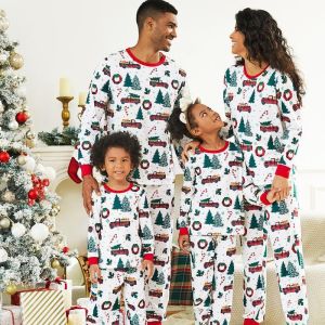[Midnight store] 2025 independent station hot sale new Christmas loungewear family wear parent-child pajamas printing set