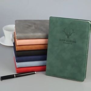 A5 Notebook,Sophistication Retro Leather Ultra-Thick Bleed-Resistant High-Quality Paper Individuality Magnetic Snap Built-in Pen Holder for Business Office School Supplies Sketch Book Diary Notepad