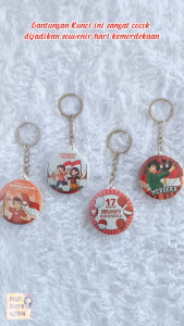 Gantungan Kunci Hari Kemerdekaan Indonesia 17 Agustus Gantungan Kunci Pin Agustusan Independence Day Souvenir Merdeka Merah Putih