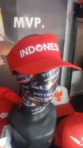 Topi senam logo INDONESIA MERAH / Topi SENAM/ topi ZUMBA/JALAN SEHAT
