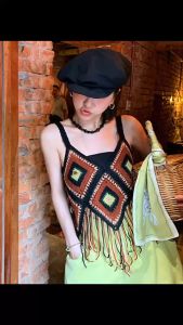 𝙁.𝙔 𝙨𝙩𝙪𝙙𝙞𝙤𝙨 ​ มาใหม่ฮับ NO.260 ​ พร้อมส่งครบสีเสื้อสายเดี่ยวถักแต่งพู่ สายเดี่ยวโบฮีเมียน เสื้อสายเดี่ยวถักไหมพรม