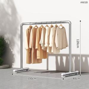 Stainless Steel Durable Single Bar Extendable Clothes Rack