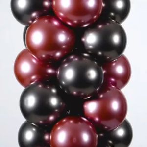 (Gifts Home) Balon Latex  Bulat Chrome Double Metalik ukuran 12 Inch (isi 10 PCS/biji)