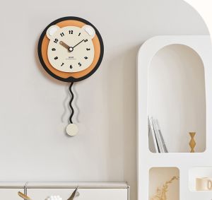 Minimalist Nordic Series Swing Wall Clock Art Hot Sale Vintage Clock Home Living Room Simple Balloon and Fashion Retro Creative Decorations 36*65cm
