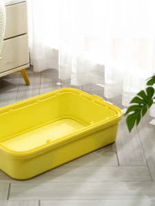 Folding Cat Litter Box Large Open Thickened Semi-Enclosed Cat Toilet