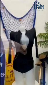 Girl Woman Long Sleeve Swimming Suit Swimwear One Piece Diving Suit Fast Dry Water Resistant