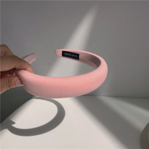 Soft Macaron Color Sponge Wide Edge Hairband Womens Outdoor Fashion Headwear Increased Frontal Skull Size Versatile Hair Accessories