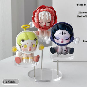 Acrylic Display Stand Trapezoidal Hand-Made Storage Box Blind Box Small Ornaments Display Rack Transparent Cartoon Cute-Piece Storage Rack