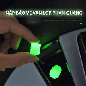 SET 2 Nắp Van Lốp Ô Tô Xe Máy Nhựa Phản Quang Nút Bịt Bảo Vệ Đầu Bơm Lốp Xe Dạ Quang Độc Đáo