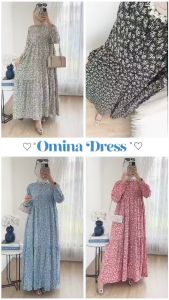 Maxy kasual Omina / Dress Jumbo LD 110 / Dress santai model terkini 2024 / Home dress viral / Dress rumahan terkini