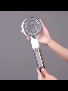 Bộ Vòi Hoa Sen 10 Chế Độ Màu Đen Có Lọc Áp Suất Cao Một Phím Chặn Nước Di Động Tiện Dụng Cho Nhà Tắm