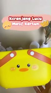 Momosee Wadah Mainan Bebek Lucu Keranjang Penyimpanan Perlengkapan Mandi Bayi Praktis CJ143
