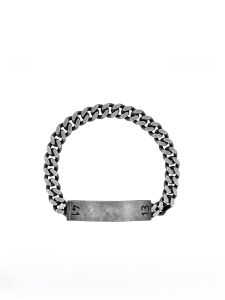 สร้อยข้อมือไททาเนียม Black Degree ไม่แพ้ ทรงฮิปฮอป GD ทรงเรโทรเงินสำหรับผู้ชายและผู้หญิง จี้รูปตัวอักษรสไตล์เกาหลี