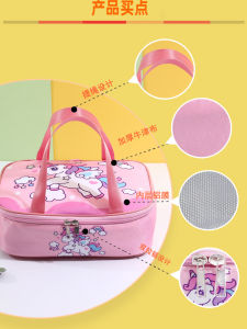 Large Capacity Lunch Box Bag Student Handheld Insulated Waterproof Cartoon Cute Bento Bag Family Storage Organizer Accessories