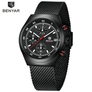 BENYAR | New BENYAR Elegant Quartz Watches for Man Multifunction Luminous Calendar Chronograph Luxury Business Mens Watch Montre Homme