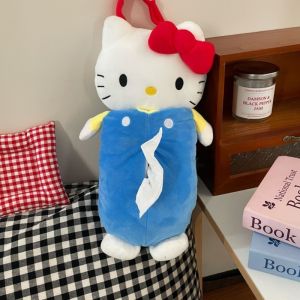 35cm Anime Sanrio Hello Kitty Tissue Box Originality Plush Doll Funny Design Plush Stuffed Keychain