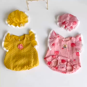 Set Body Cánh Tiên Họa Tiết Kèm Nón Cho Bé Gái Sơ Sinh 1 2 Tuổi Từ 3-11kg Dành Cho Bé Gái