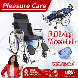 Wheelchair For Adult Heavy Duty Folded High Back Full Lying Wheel Chair Multifunction With Toilet
