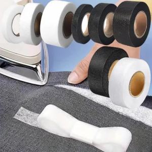 27/64M Roll Non-woven Double-side Interlining Adhesive Fabric Cloth Apparel Iron On Hem Tape Edge Shorten Pants DIY Sewing Tool