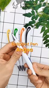 Pulpen Plastik Souvenir Promosi Model Angsa Unik Pena Plastik Warna (isi 10pcs)