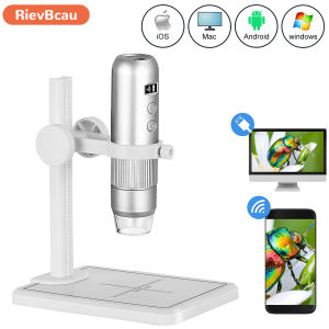 Wireless Handheld Digital Microscope 1000X Portable USB WiFi Microscopes MS4 Magnifier With 8 LED Bracket For Android IOS PC