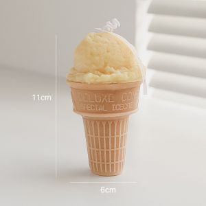 Creative Ice cream Cone Shape Soy Wax Scented Candle Aromatherapy Party Decoration