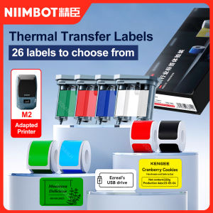 Thermal Transfer Labels for Niimbot M2 Printer Thermal Transfer Ribbon Home Office 20-50mm Width Label Paper Sticker