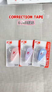 FCI Correction Tape 3m Non-toxic Smooth clean and opaque white coverage Correction Suitable for Office Supplies & School Use (Sold per piece)