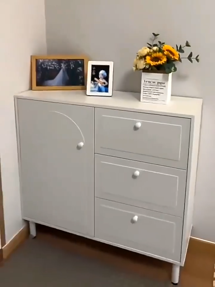 Dining Sideboard Storage Cabinet With Multi-Tier Shelves - Ideal For Kitchen Tableware