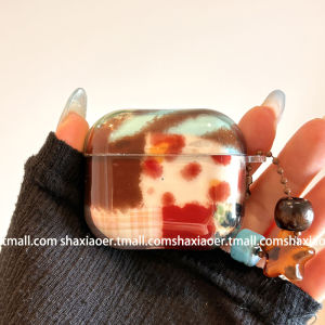 Fall Winter Leopard Print Color Block Womens Style Protective Case for Airpods pro 3 New Model Airpods 4 Apple Earphone Generation 2